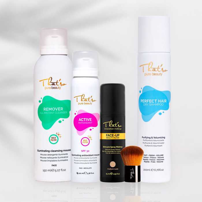 That'so 4 Step Morning Routine Kit (5 Προϊόντα) Πλήρες Πακέτο Περιποίησης της Επιδερμίδας σε 4 Βήματα- Καθαρισμός Προστασία και Λάμψη- Light Nude